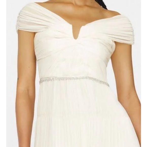 Self portrait cream dress off shoulder 4 - Picture 4 of 5